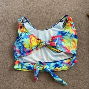 Rainbow Tie Dye Bikini Top